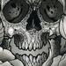 Tattoos - Skull and Roses Watercolor - 77056